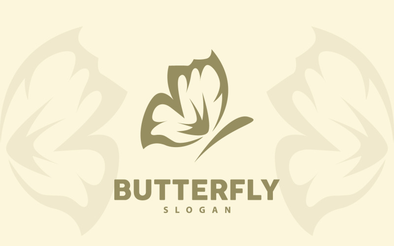 Logo a farfalla Design Bellissimo animale volante V7