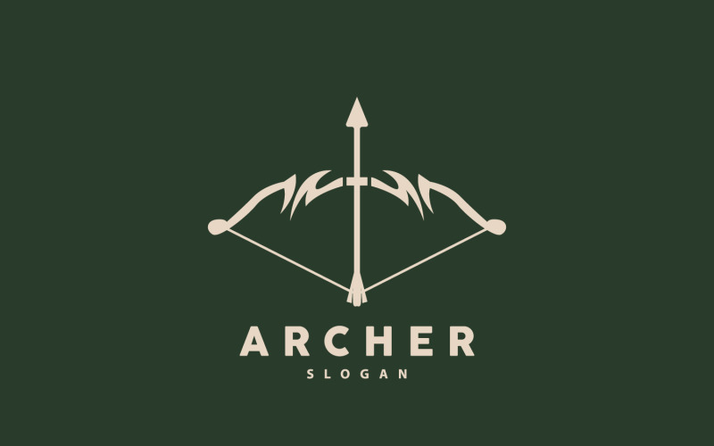 Логотип Archer Archery Arrow Arrow Vector Design V2