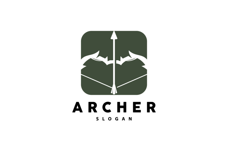 Логотип Archer. Векторный дизайн стрелы для стрельбы из лука V9