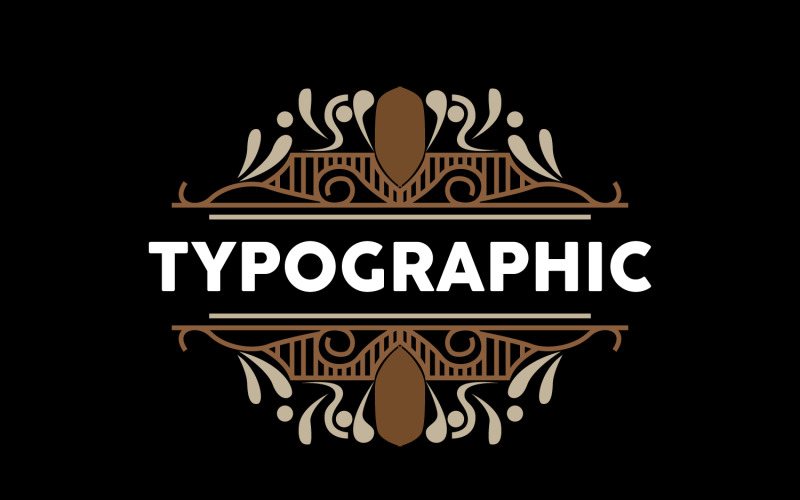 Carte de vœux décorative typographique vintage V4