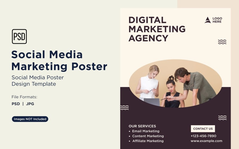 Modello di design per poster di marketing sui social media moderno e semplice 80