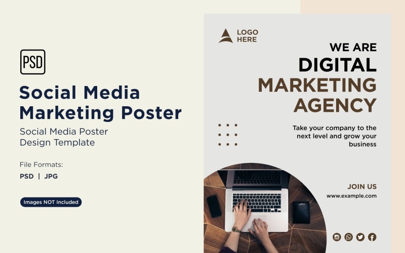 Moderne und einfache Social Media Marketing Poster Design Vorlage 62