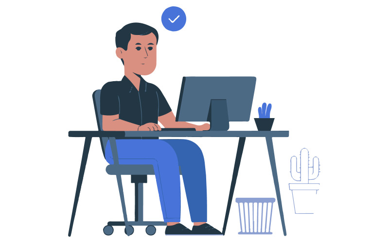 Uma ilustração digital em um estilo plano e moderno