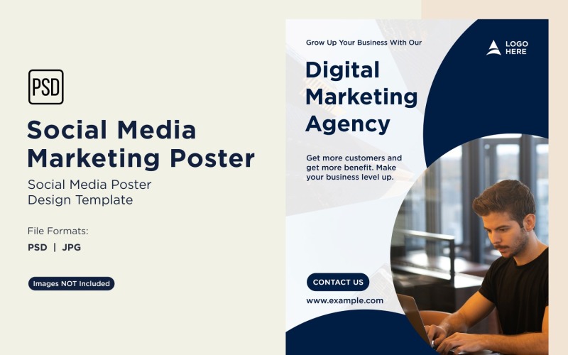 Nowoczesny i prosty szablon projektu plakatu do marketingu w mediach społecznościowych 77