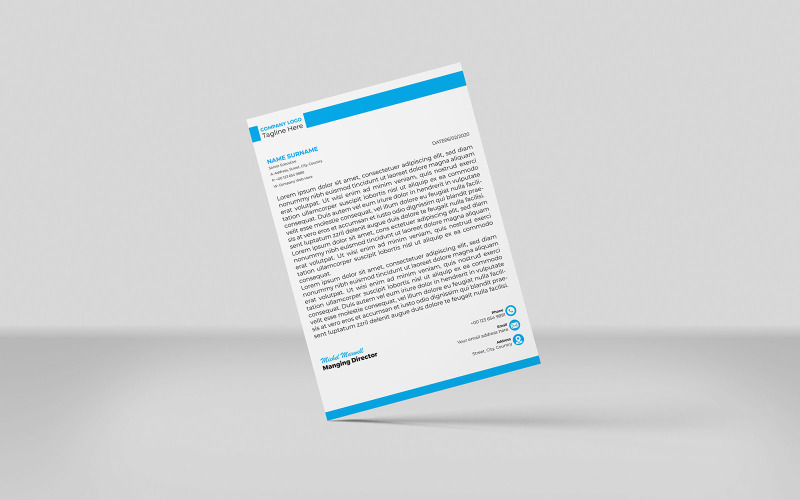 Papier à en-tête créatif Papier à en-tête d'entreprise Identité Nouveau modèle