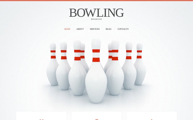 Modèle de site Web réactif de bowling