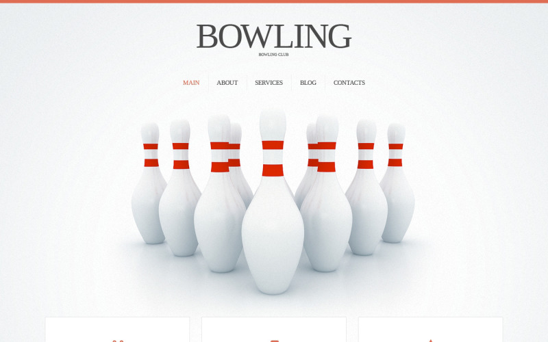 Responzivní webová šablona s bowlingem