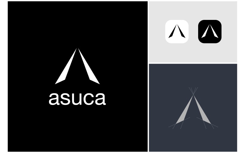 Lettera A Logo moderno astratto