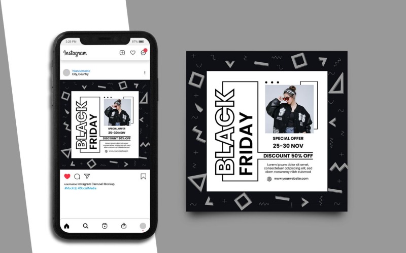 Modello di social media per il Black Friday 9