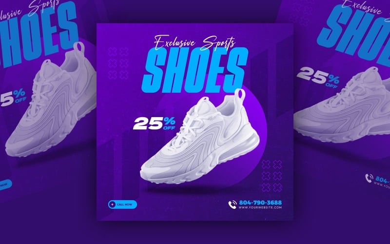 Post sui social media per la vendita di scarpe
