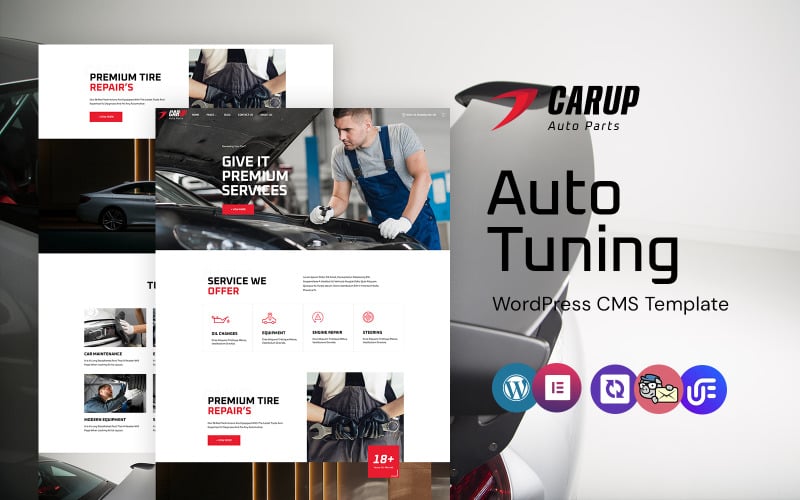 Carup - Автозапчасти и тюнинг WordPress Elementor Тема