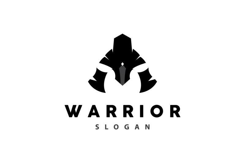 Logo Spartano Vettore Guerriero Cavaliere Soldato V1