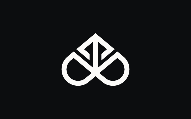 Logo-Vorlage mit Unendlichkeitspfeil nach oben