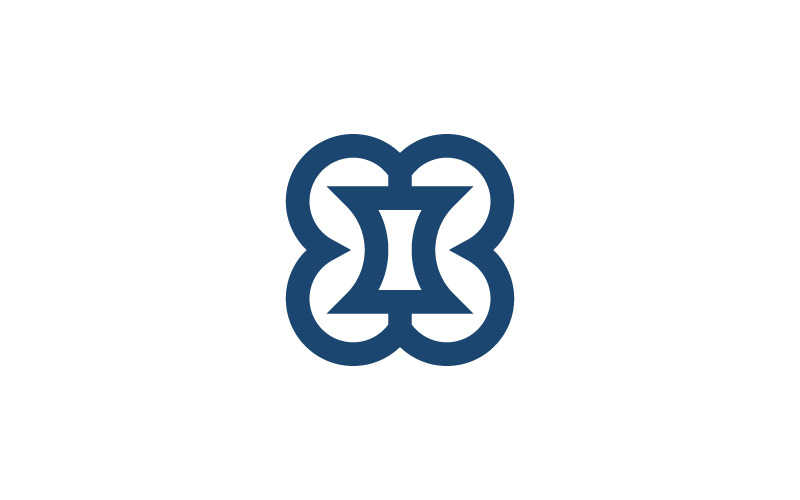 Modello di progettazione del logo a forma di clessidra con lettera BB