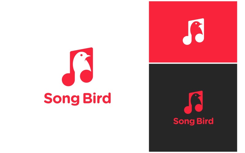 Zangvogel Muziek Muzikaal Logo