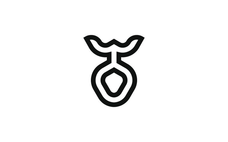 字母 W 投手徽标模板