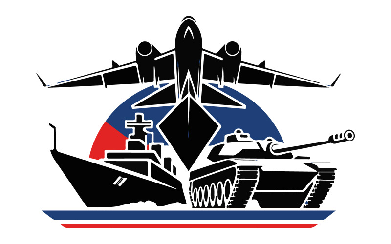 En illustration av logotypen för det militära företaget