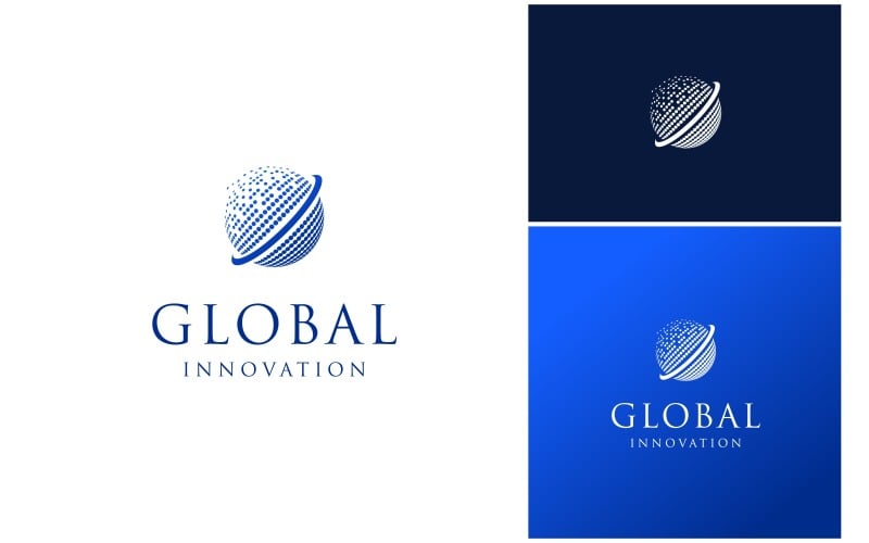 Logo semitono sfera globale