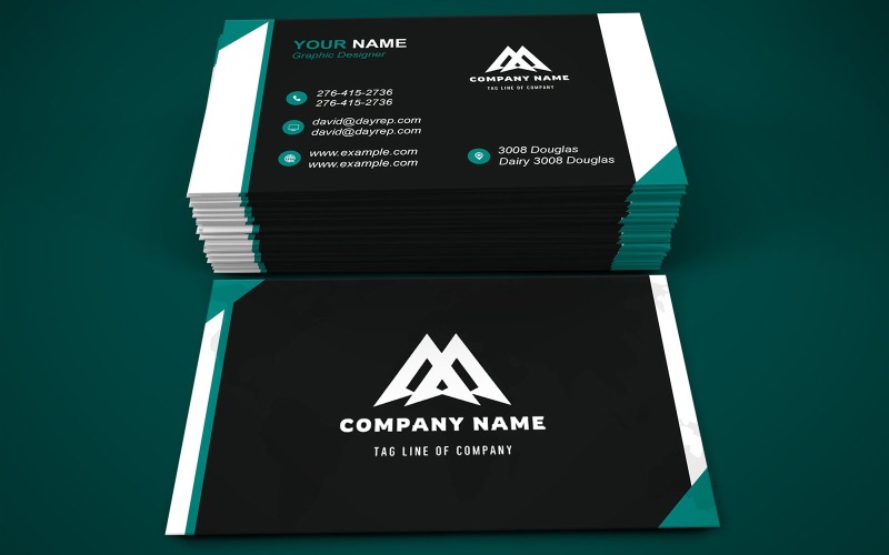 Шаблон візитної картки для нерухомості - дилерів - корпорацій - настроюваних дизайнів - 677