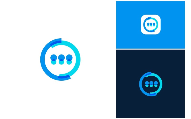Chat Message Icon Modern Logo