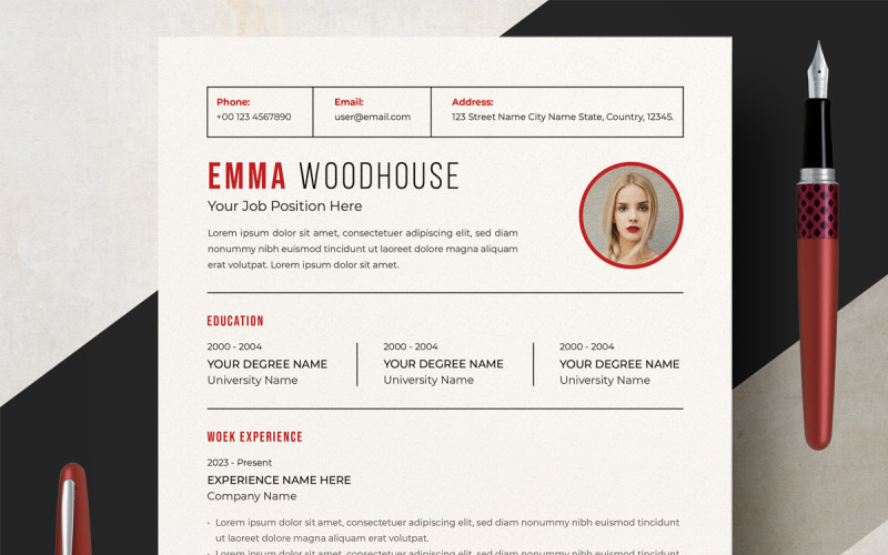 Curriculum vitae esecutivo semplice e minimale