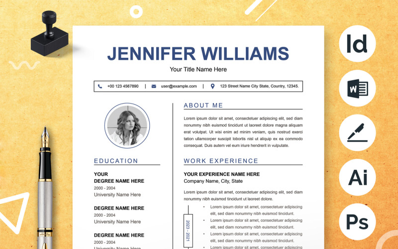 Curriculum vitae minimalista semplice e pulito