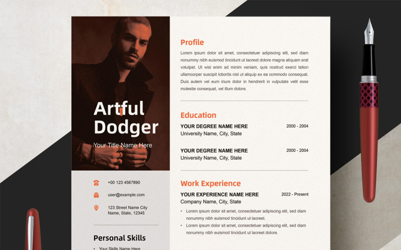 CV professionnel et moderne