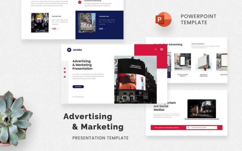 Advera - PowerPoint-mall för reklam och marknadsföring