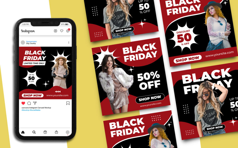 Black Friday Instagram-Post-Vorlage 9