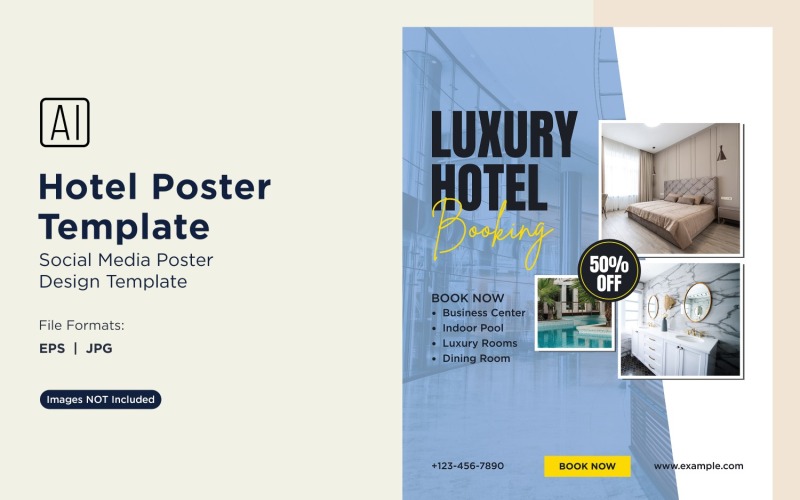 Designvorlage für Hotelmarketing-Plakate 17