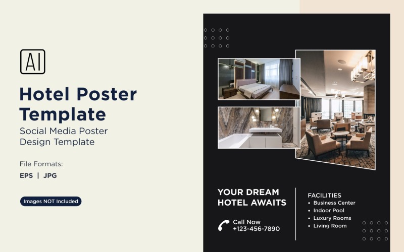 Designvorlage für Hotelmarketing-Plakate 18