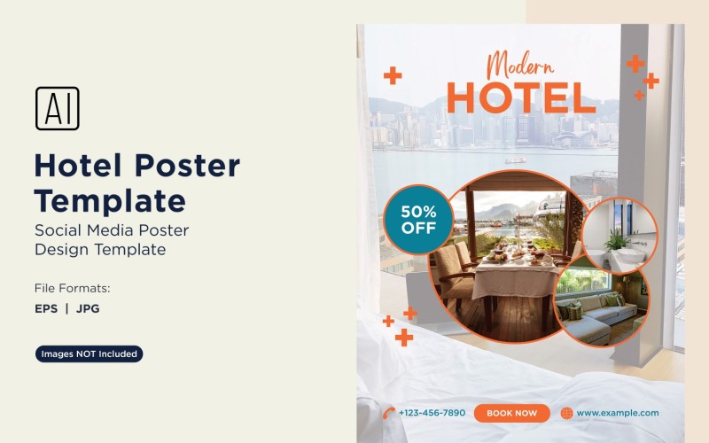 Modello di progettazione di poster di marketing alberghiero 24