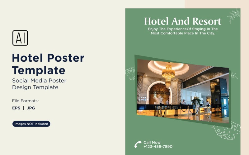 Modello di progettazione di poster di marketing alberghiero 40