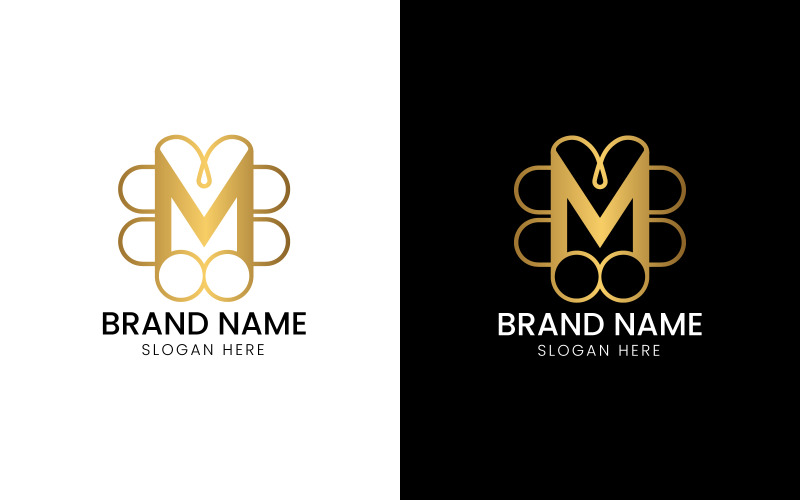 Luxury letter M jewellery business logo-10-386