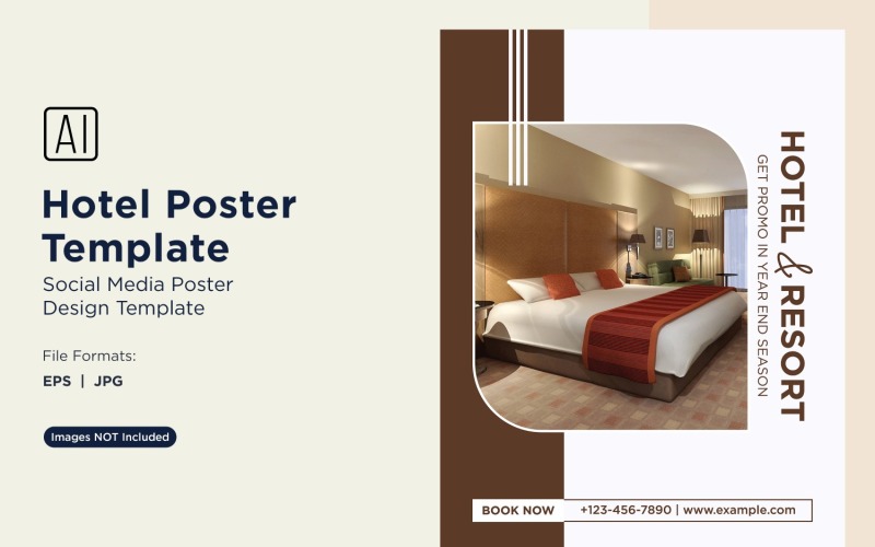 Szablon projektu plakatu marketingowego hotelu 97