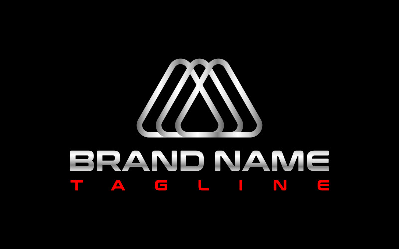 Značka Trojúhelník Tvar Trojité Písmeno A Logo Design