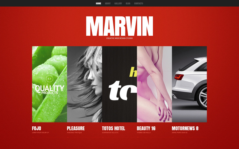 Modèle de site Web réactif Design Studio