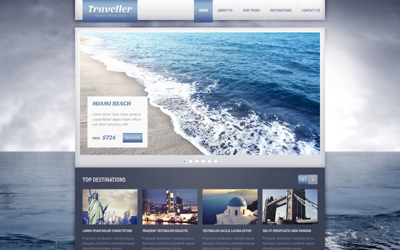 Utazási útmutató adaptív webhelysablon