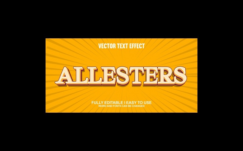 Allesters helt redigerbar vektor 3D-texteffekt