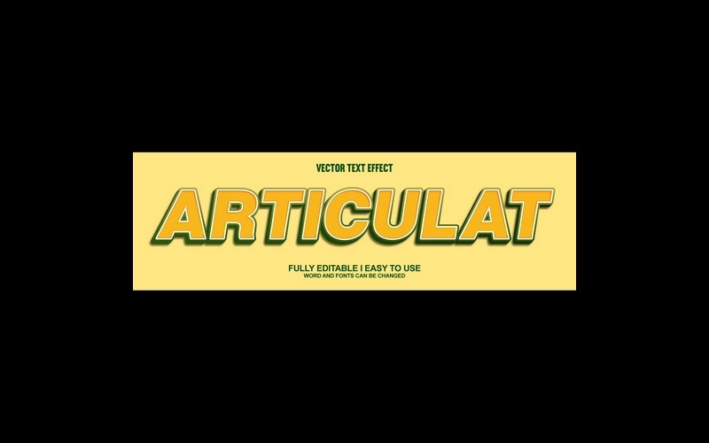 Articulat 完全可编辑矢量 3D 文本效果