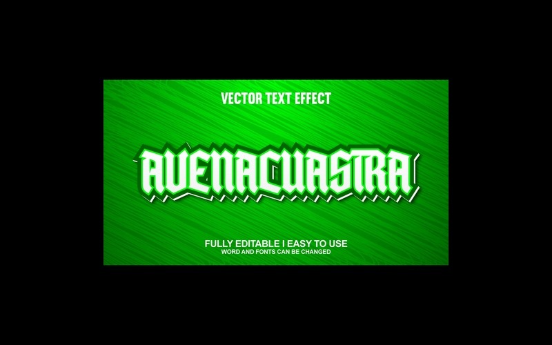 Avenacustara Efeito de texto 3D vetorial totalmente editável