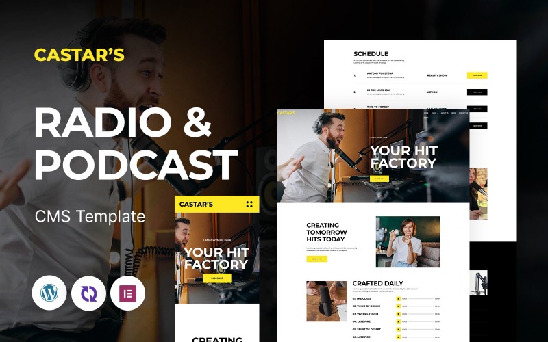 Багатоцільова адаптивна адаптивна тема WordPress Castar's - Radio and Prodcast