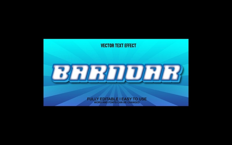 Barnoar plně upravitelný vektorový 3D textový efekt
