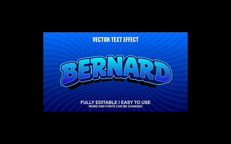 Bernard Fully Editable Vector 3D Text Effect