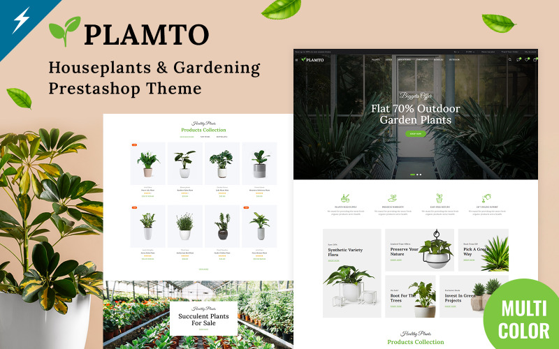 Plamto Plants - Thème PrestaShop pour plantes d'intérieur et jardinage