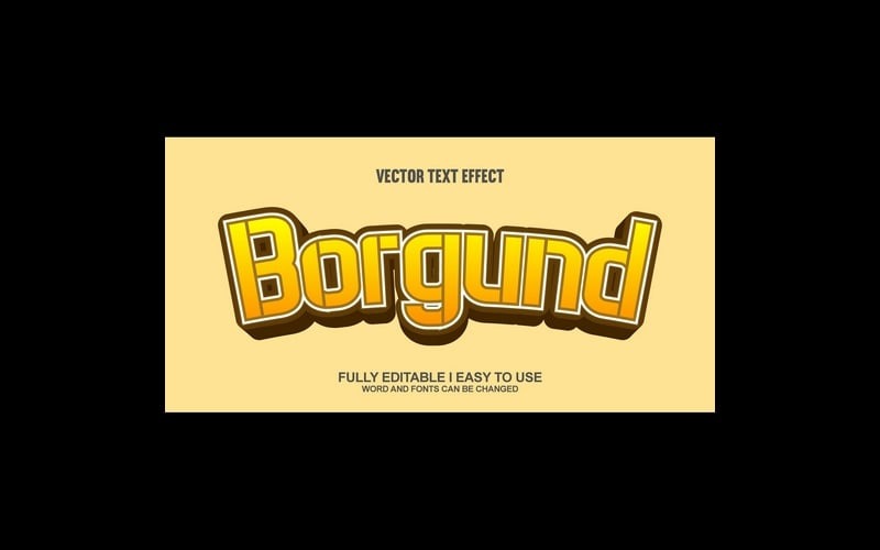 Borgund 完全可编辑矢量 3D 文本效果