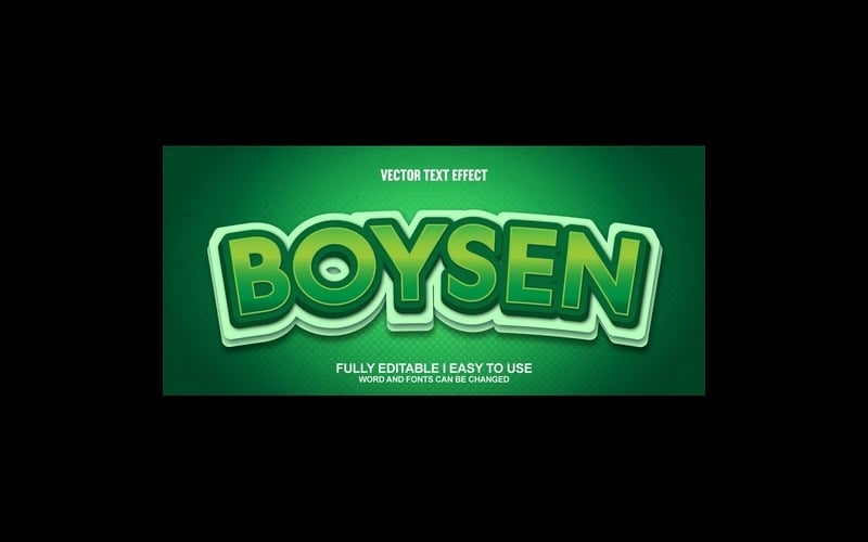 Boysen Fully Editable Vector 3D Text Effect