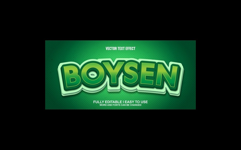 Boysen teljesen szerkeszthető vektoros 3D szövegeffektus