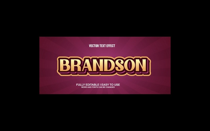 Brandson Fully Editable Vector 3D Text Effect