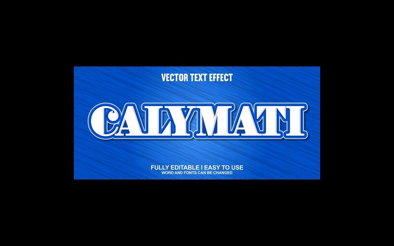 Calymati teljesen szerkeszthető vektoros 3D szövegeffektus